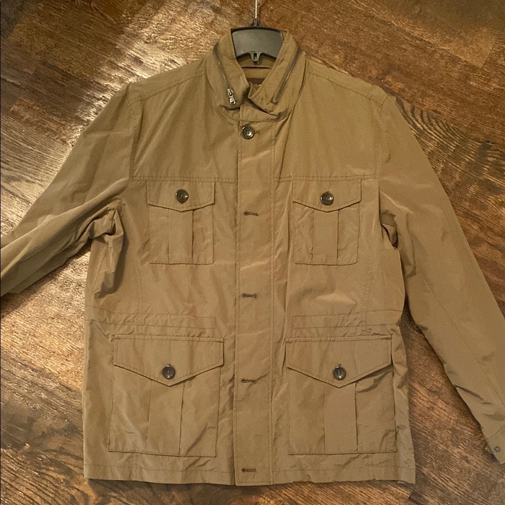 NWOT MICHAEL Michael Kors Tan Jacket with hidden hood
